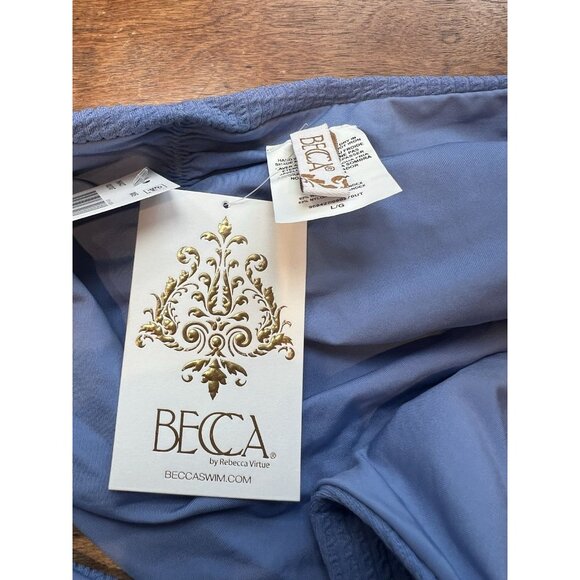 Becca by Rebbeca Virtue Adela Hipster Bikini Bottom Large Ruched Purple NWT - Picture 7 of 8